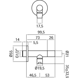 Фото Верхний душ Cisal Xion ZA002930D1, никель