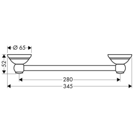 Фото Hansgrohe Axor Carlton 41430090 Поручень (хром/золото)
