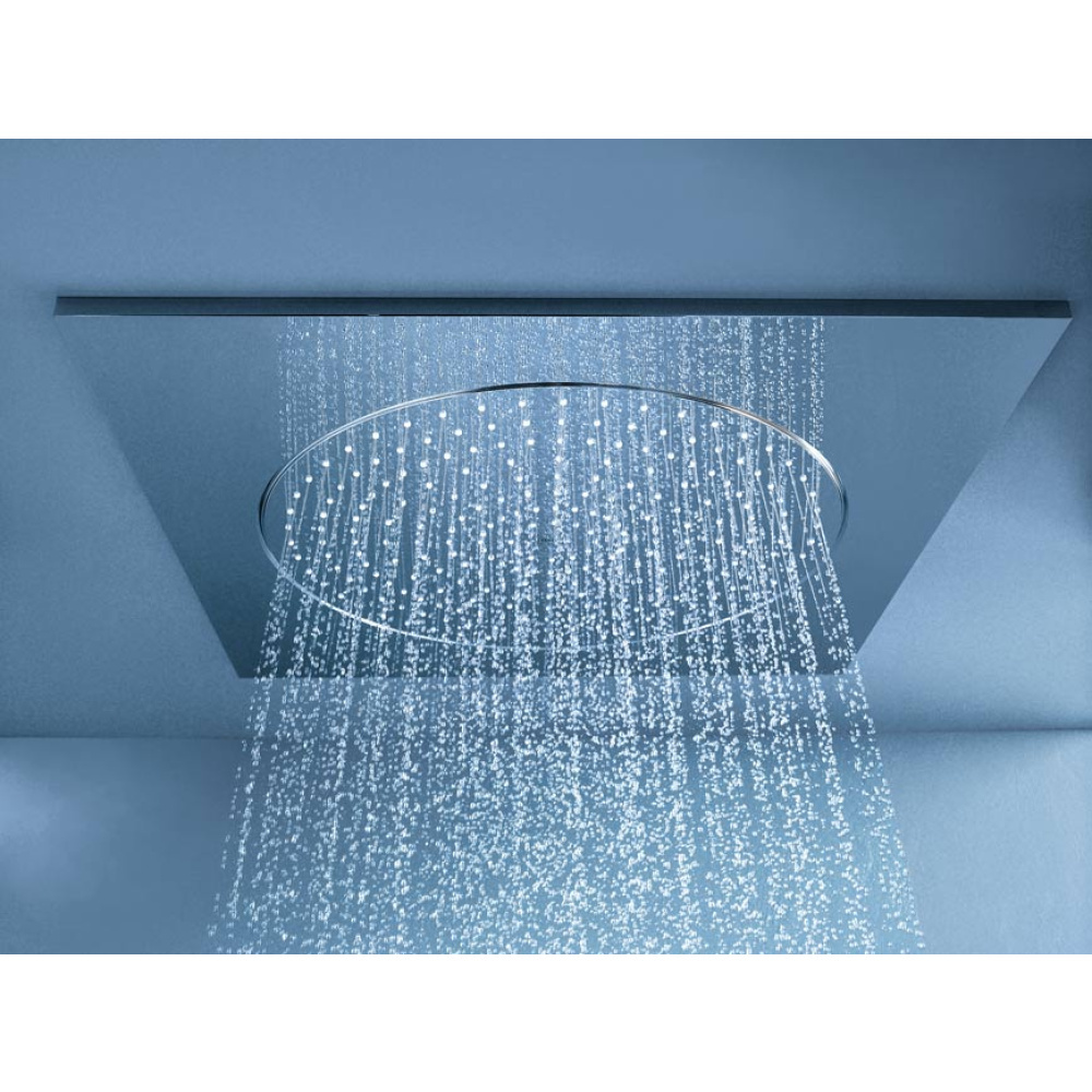 Верхний душ Grohe Rainshower F-series 27271KSO, 25,4*25,4 см, 1 режим струи, без держателя, черный б