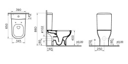 Напольный унитаз Vitra D-Light (5915B003-0075/5916B003-1253) белый