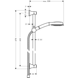 Душевой гарнитур Hansgrohe Croma (27769000) хром