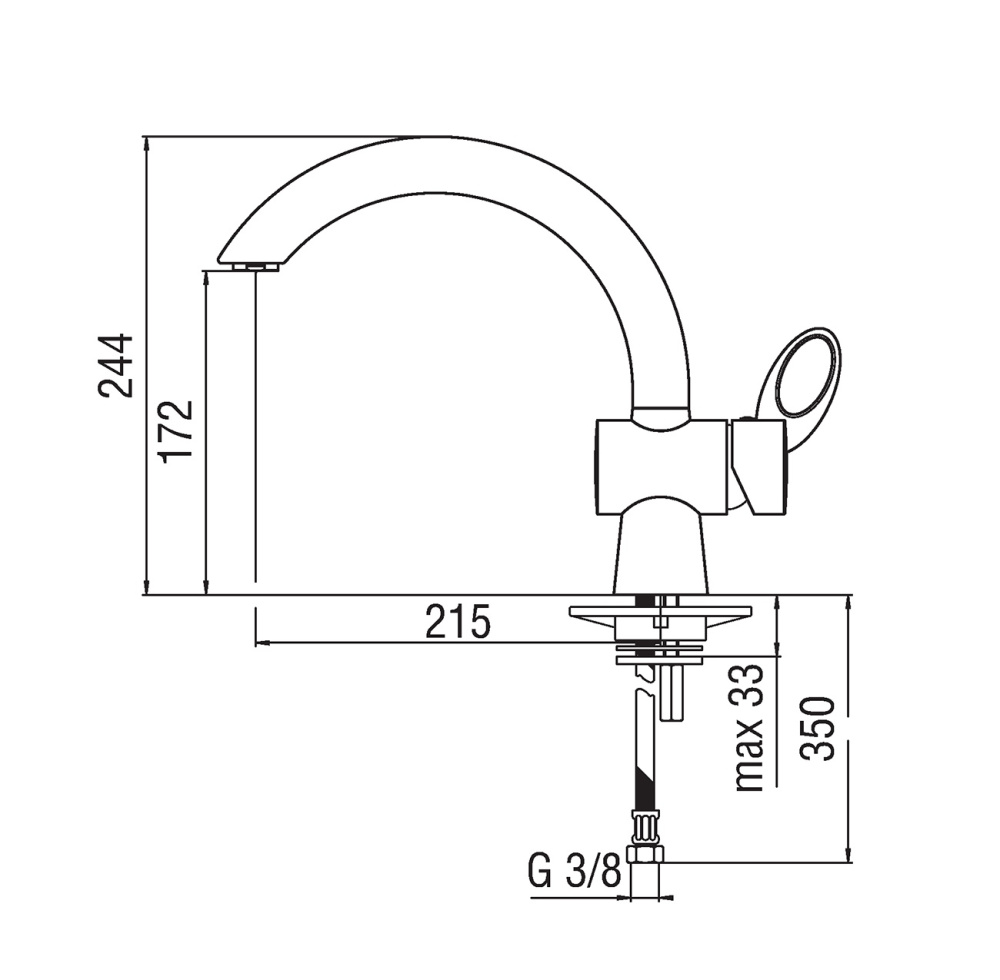 NOBILI Oz OZ413CR - Смеситель для кухни (хром)