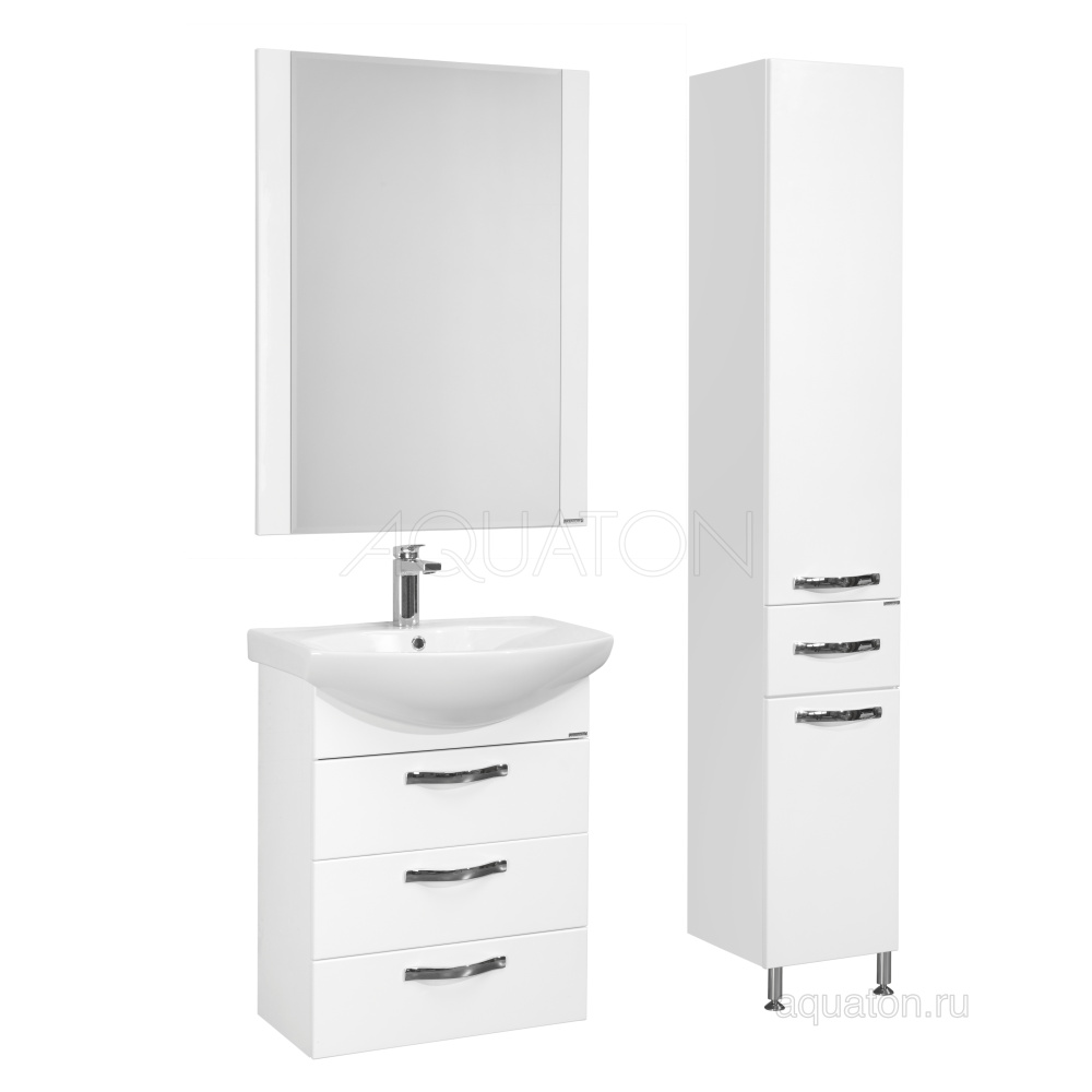 Фото Шкаф - колонна Aquaton Ария Н белый 1A124303AA010