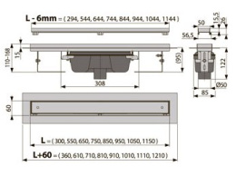 Душевой лоток AlcaPlast (APZ1007-650) серый