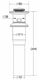 Донный клапан BelBagno (BB-PCU-03-NERO) черный