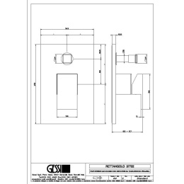 Смеситель для ванны Gessi Rettangolo Wellness (37722#031) хром
