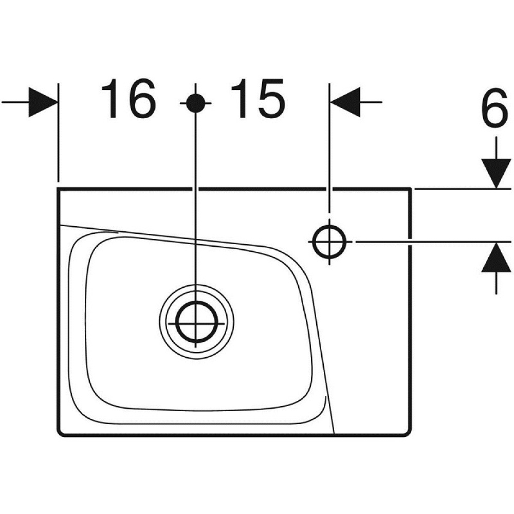 Geberit Xeno2 500.528.01.1 Раковина, подвесная