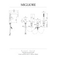 Migliore Kvant Gold 25392 Смеситель на борт ванны, на 4 отв. с девиатором, золото