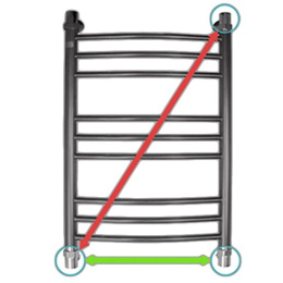 Водяной полотенцесушитель Energy Prestige 80x50 черный