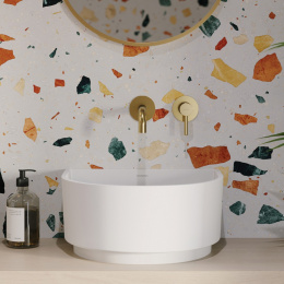 Умывальник OMNIRES MARBLE+ CADENCE 42x37x19 см CADENCE420BM (белый мат)