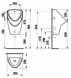 Jika Livo 4020.0 подвесной, с внутренним подводом воды