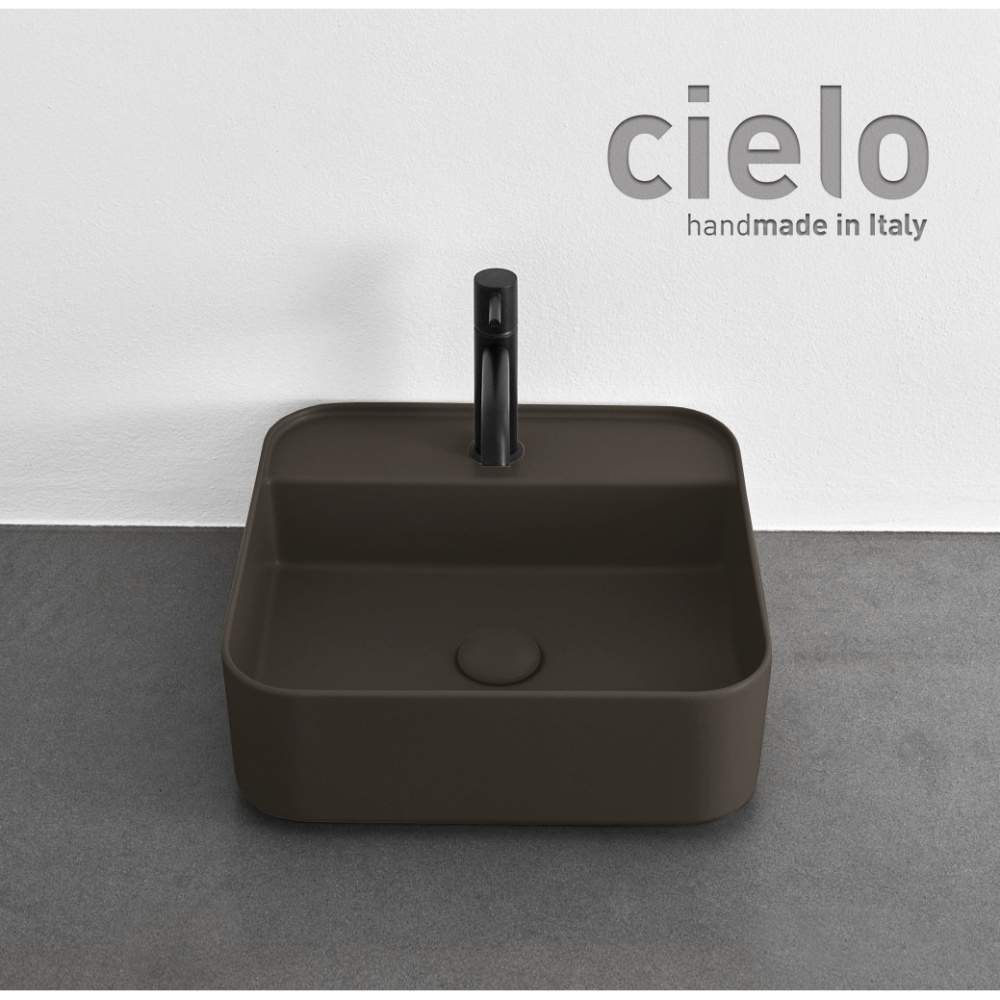 Ceramica CIELO Shui Comfort SHCOLAQF FN - Раковина для ванной комнаты 44*43 см, подвесная - накладна