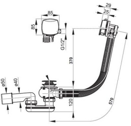 Сточный комплект Ravak  (X01438), хром