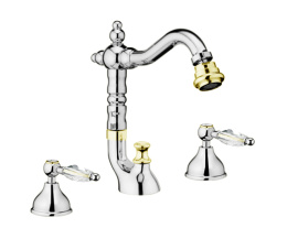 Фото Смеситель для биде Webert Alexandra AL710502 Хром/золото/кристаллы Swarovski