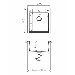 Кухонная мойка POLYGRAN Argo-460 (ARGO-460 Серый №14)