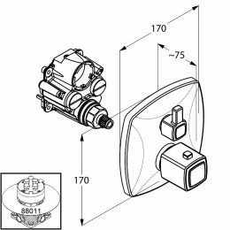 Фото Смеситель для ванны Kludi Q-Beo (508300542)