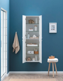 Фото Пенал подвесной универсальный Dreja 77.0301W, 50 см, белый глянец