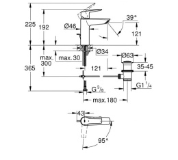 Смеситель Grohe Start 23552002 для раковины хром