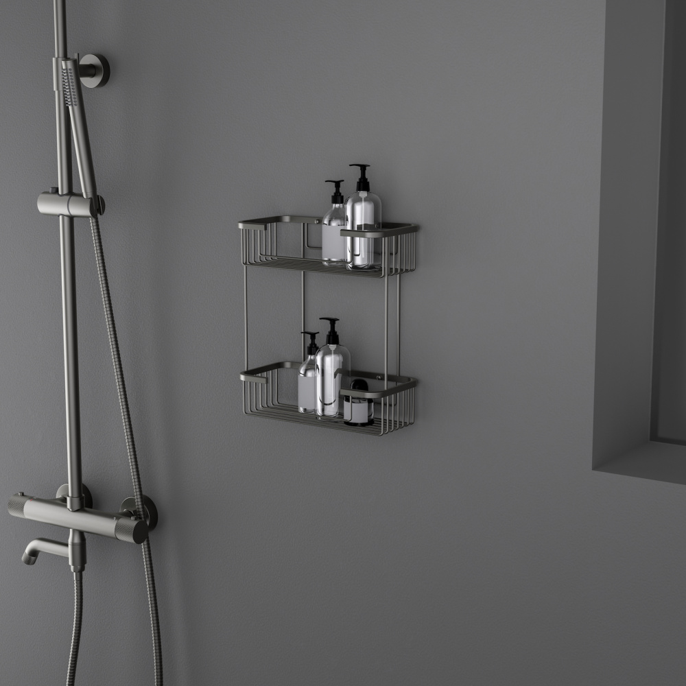 Фото Полка двойная Timo Saona 13083/18 черное золото