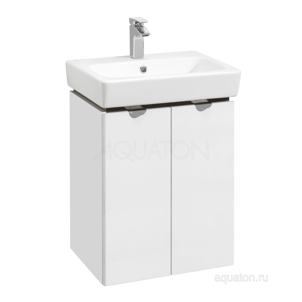 Фото Тумба под раковину Aquaton Скай PRO 55 белый глянец 1A238101SY010