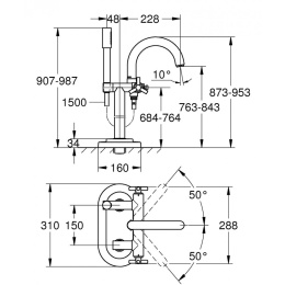 Смеситель для ванны Grohe Atrio Ypsilon 25044000