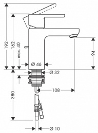 Смеситель для раковины Hansgrohe Metropol S (14061000) хром