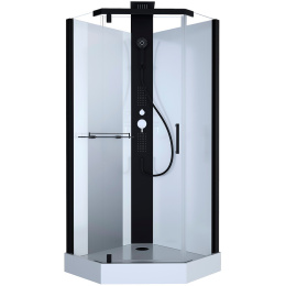 Душевая кабина 90x90x217 Black&White (G8705) акрил, Поддон низкий
