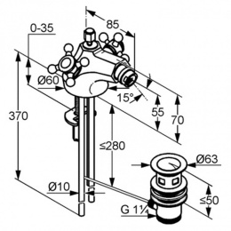 Фото Смеситель для биде Kludi Adlon (512110520)