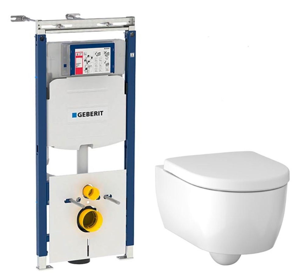 Geberit iCon 500.362.00.I Комплект инсталляция и унитаз подвесной, безободковый
