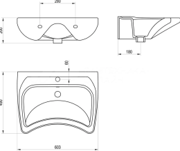Фото Раковина подвесная Ravak Safe XJX01160006 600 белая