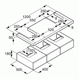 Фото Тумба для раковины Kludi Esprit (56S1243)