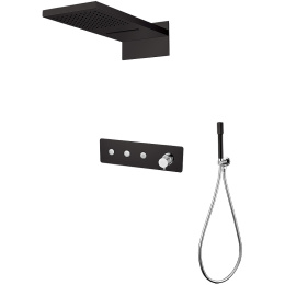 Фото Душевая система Boheme Fusion (130-BCR) черный хром