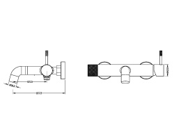 Фото Смеситель для ванны Boheme Uno (463-GM)
