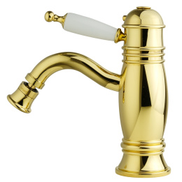 Фото Migliore Oxford 19163 Смеситель для биде термостат, ручка белая, золото