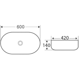 Накладная раковина BelBagno BB1084-H311