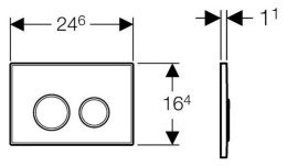 Клавиша смыва Geberit Sigma (115.778.KK.1)