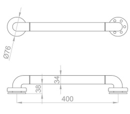 Фото Поручень Nofer 15054.40.NBA Белый