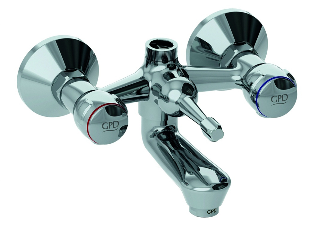 Фото Смеситель GPD Rios BNB30, для ванны и душа, хром
