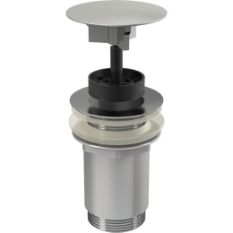 Фото Alcaplast Водослив для умывальника 5/4" цельнометал. с большой пробкой, для умывал. без перелива, ар