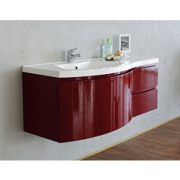 Тумба под раковину BelBagno Prospero PROSPERO-1200-3C-SO-RB-LEFT, Rosso Brilliante/левосторонняя