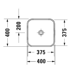 Раковина 40 см Duravit Happy D.2 Plus 23594013001, черный