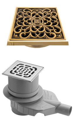 Фото Душевой трап Viega Advantix (669201+21962) бронза, серый