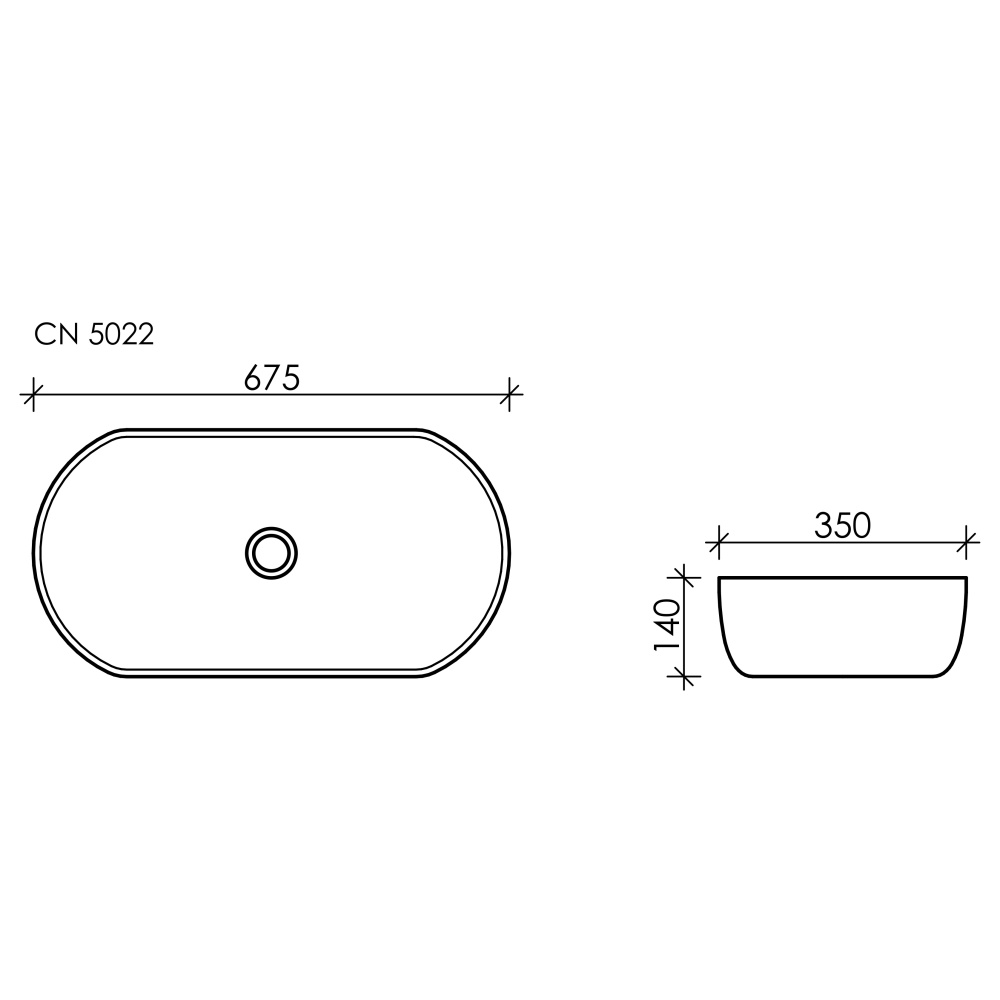 Накладная раковина Ceramica Nova ELEMENT CN5022