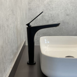 Фото Смеситель для раковины, картридж 35 мм, черный матовый, FC088B-CMT