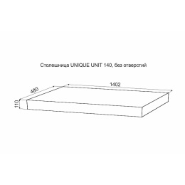 Velvex UNIQUE UNIT st.UNI.140-626 Столешница белый