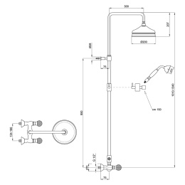 Душевая система Webert Karenina (KA760405065) бронза