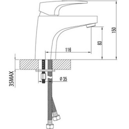Смеситель для раковины Lemark Shift (LM4306CUT)