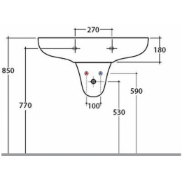 Фото Колонна под раковину Globo Genesis (GES05.BI)