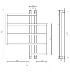 Полотенцесушитель водяной Margaroli Panorama (Панорама) 720, 720CR