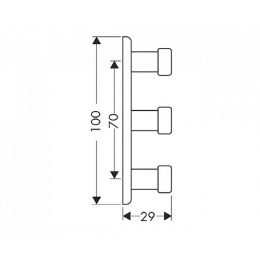 Крючок тройной Axor SteeL 41283800 sntx